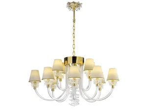 2251CH12OVAL - LED Murano glass chandelier _ Il Paralume Marina